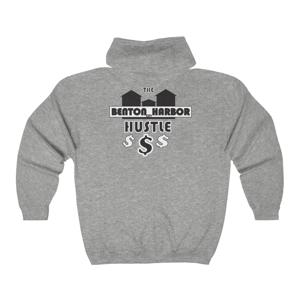 Benton harbor city hustleUnisex Heavy Blend™ Full Zip Hooded Sweatshirt