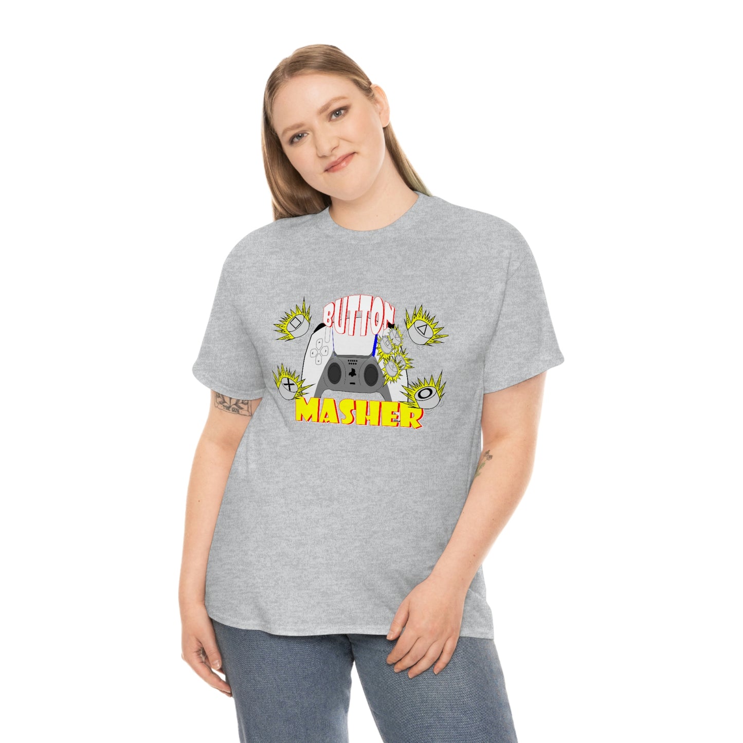 Button Masher [Ps] Unisex Heavy Cotton Tee