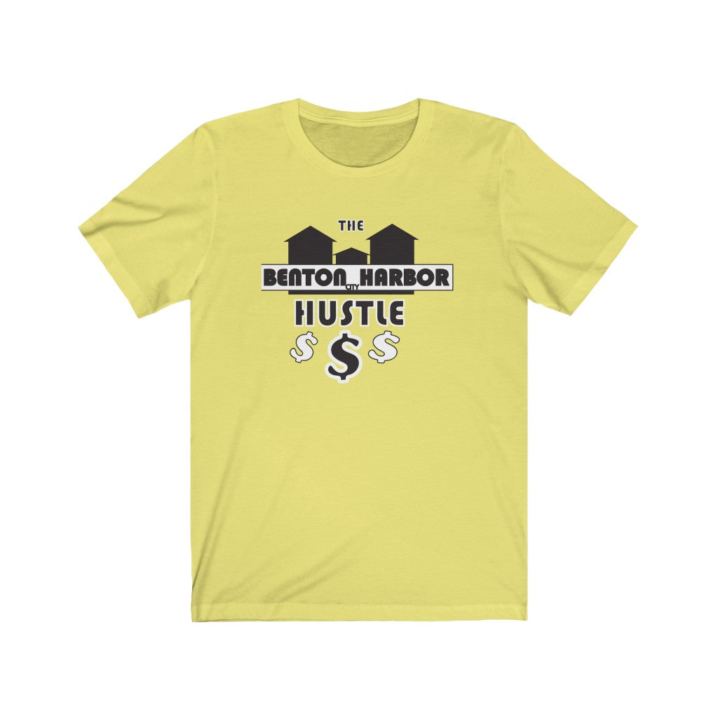 The Benton Harbor city Hustle Unisex Jersey Short Sleeve Tee