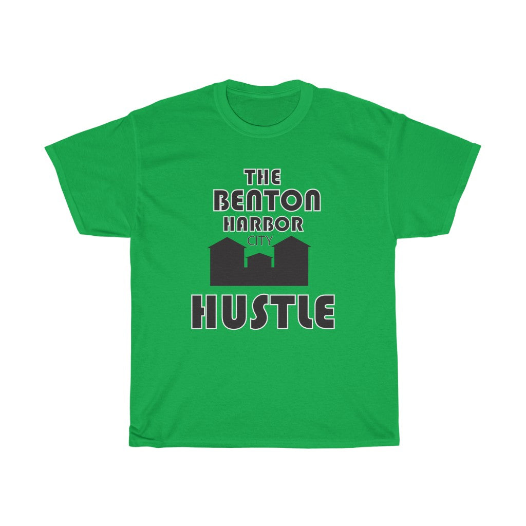 The Benton Harbor city Hustle Unisex Heavy Cotton Tee