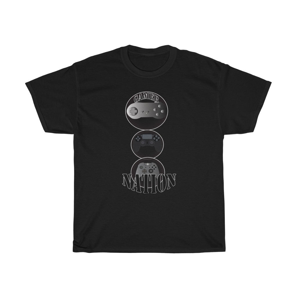 Gamer Nation big 3 Unisex Heavy Cotton Tee