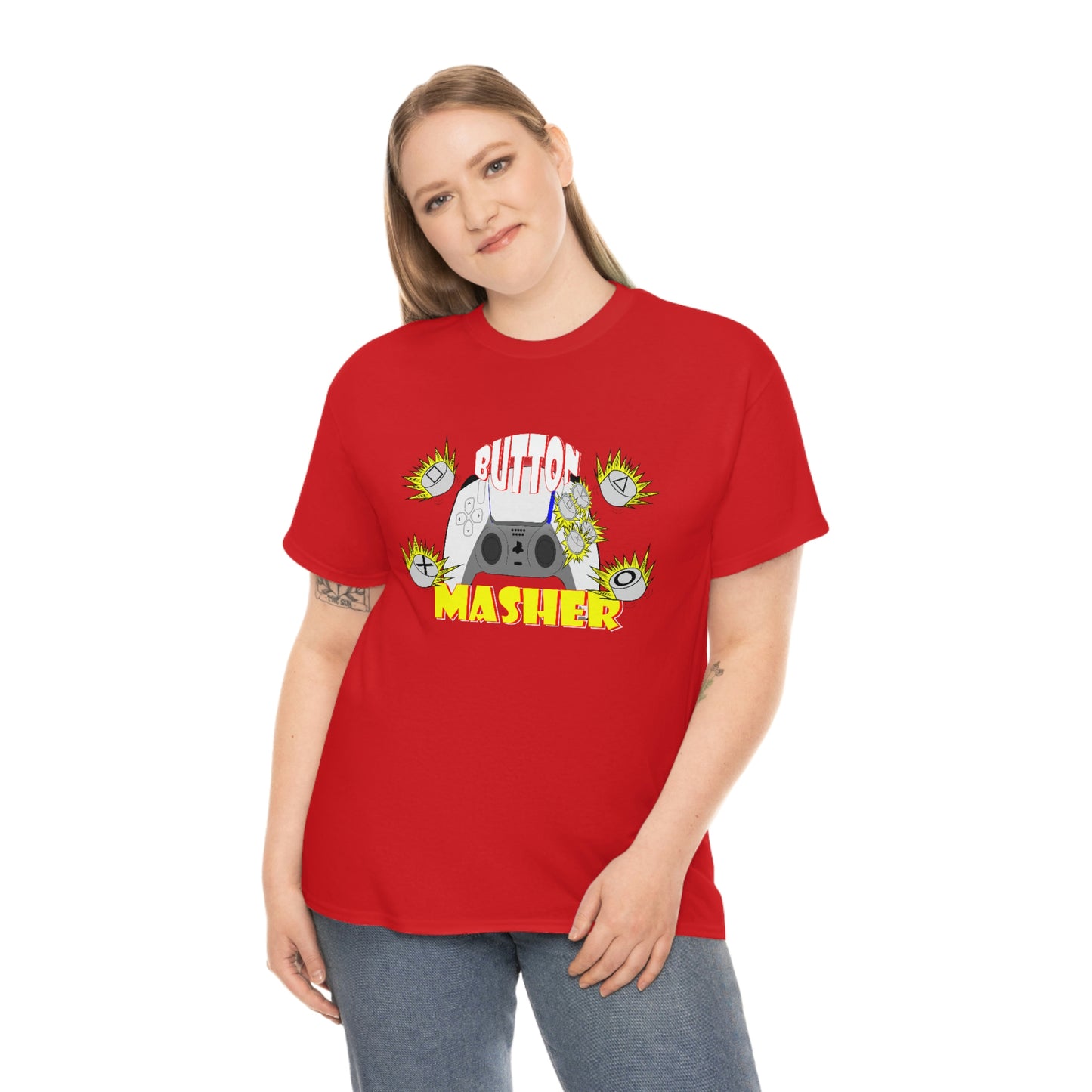 Button Masher [Ps] Unisex Heavy Cotton Tee