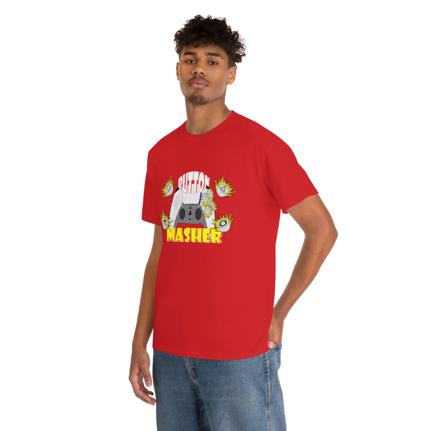 Button Masher [Ps] Unisex Heavy Cotton Tee