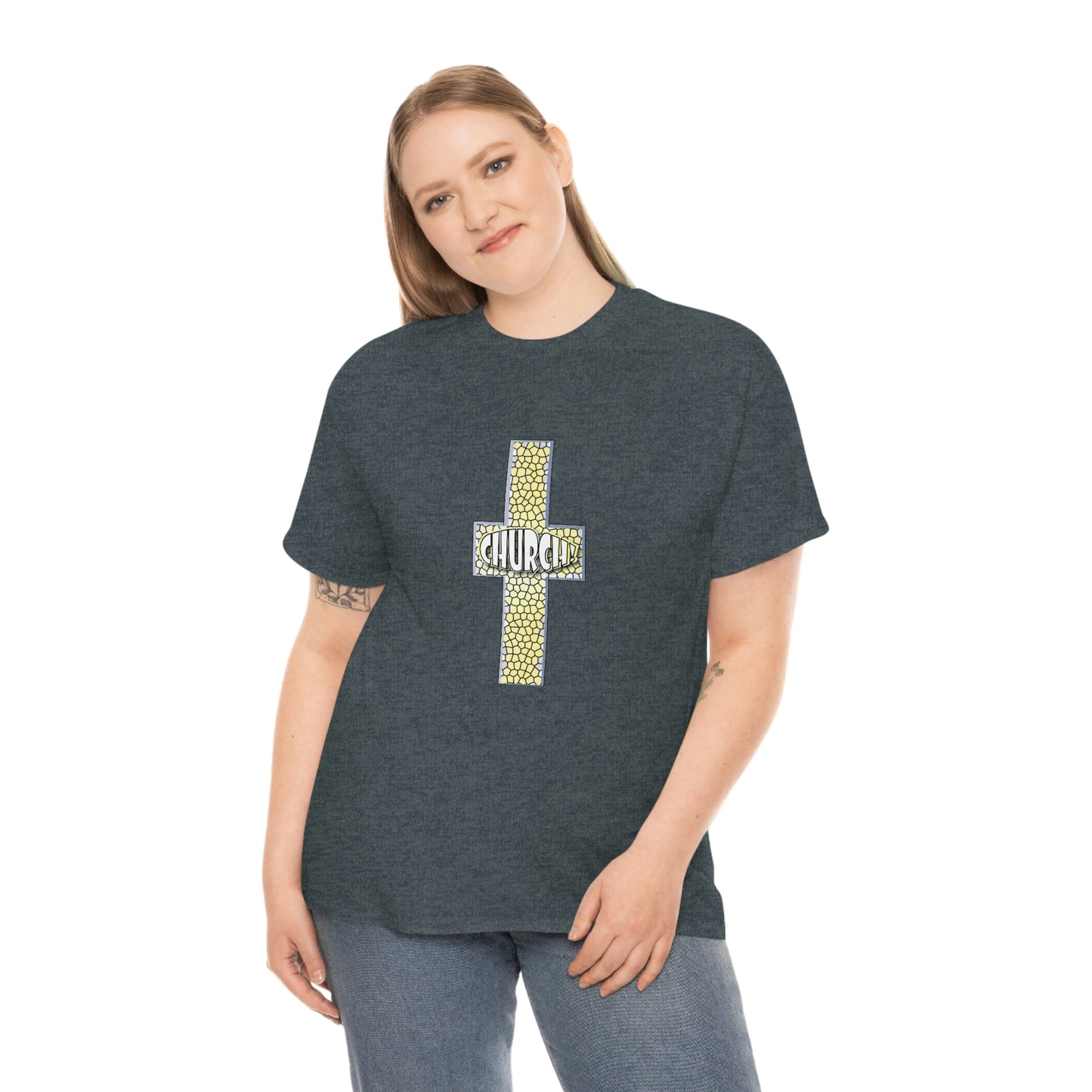 Church[cross] Unisex Heavy Cotton Tee