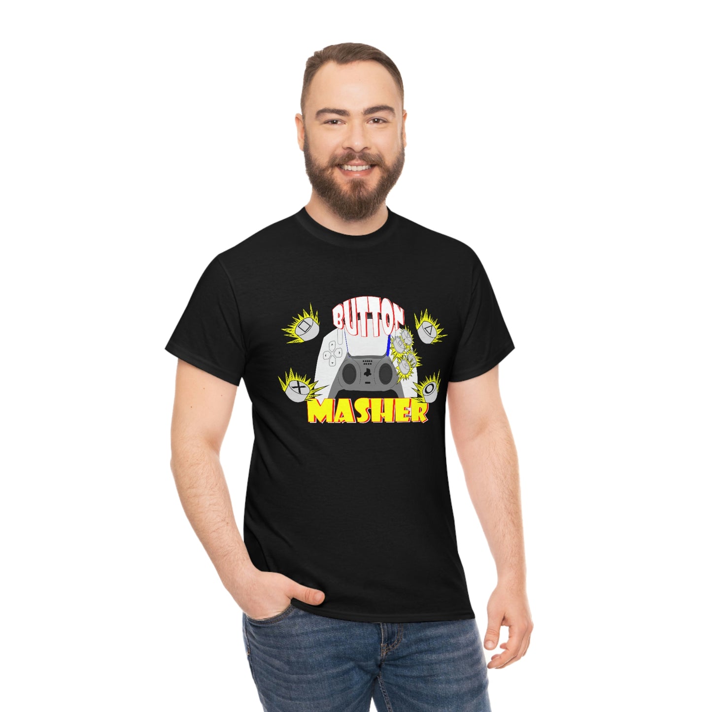 Button Masher [Ps] Unisex Heavy Cotton Tee