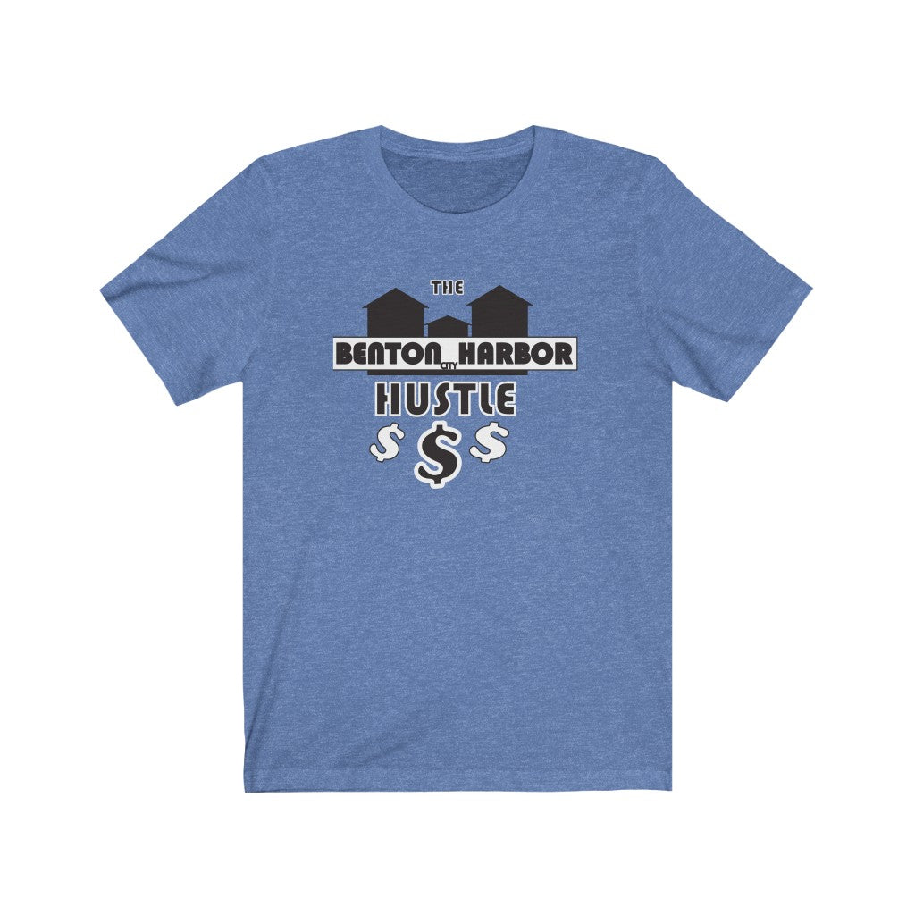 The Benton Harbor city Hustle Unisex Jersey Short Sleeve Tee