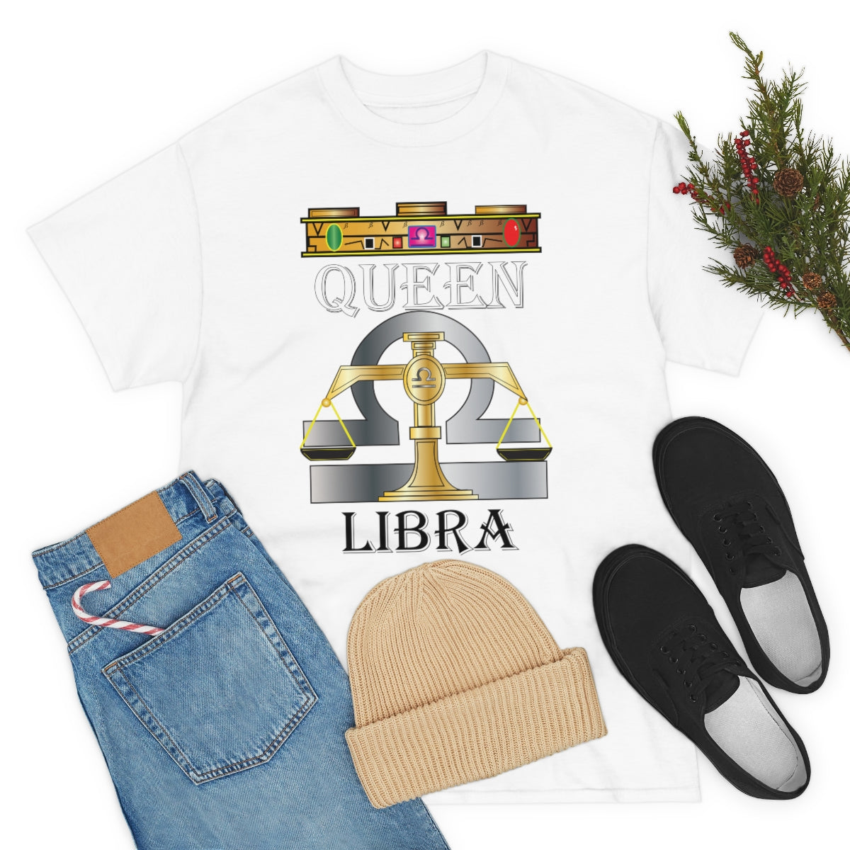 Queen Libra Unisex Heavy Cotton Tee