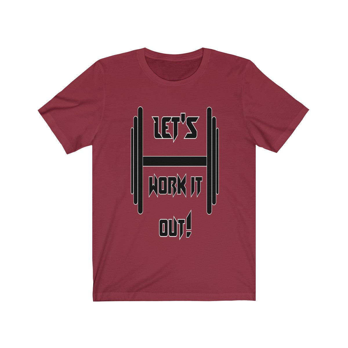 Let's work it out [black]Unisex Jersey Short Sleeve Tee