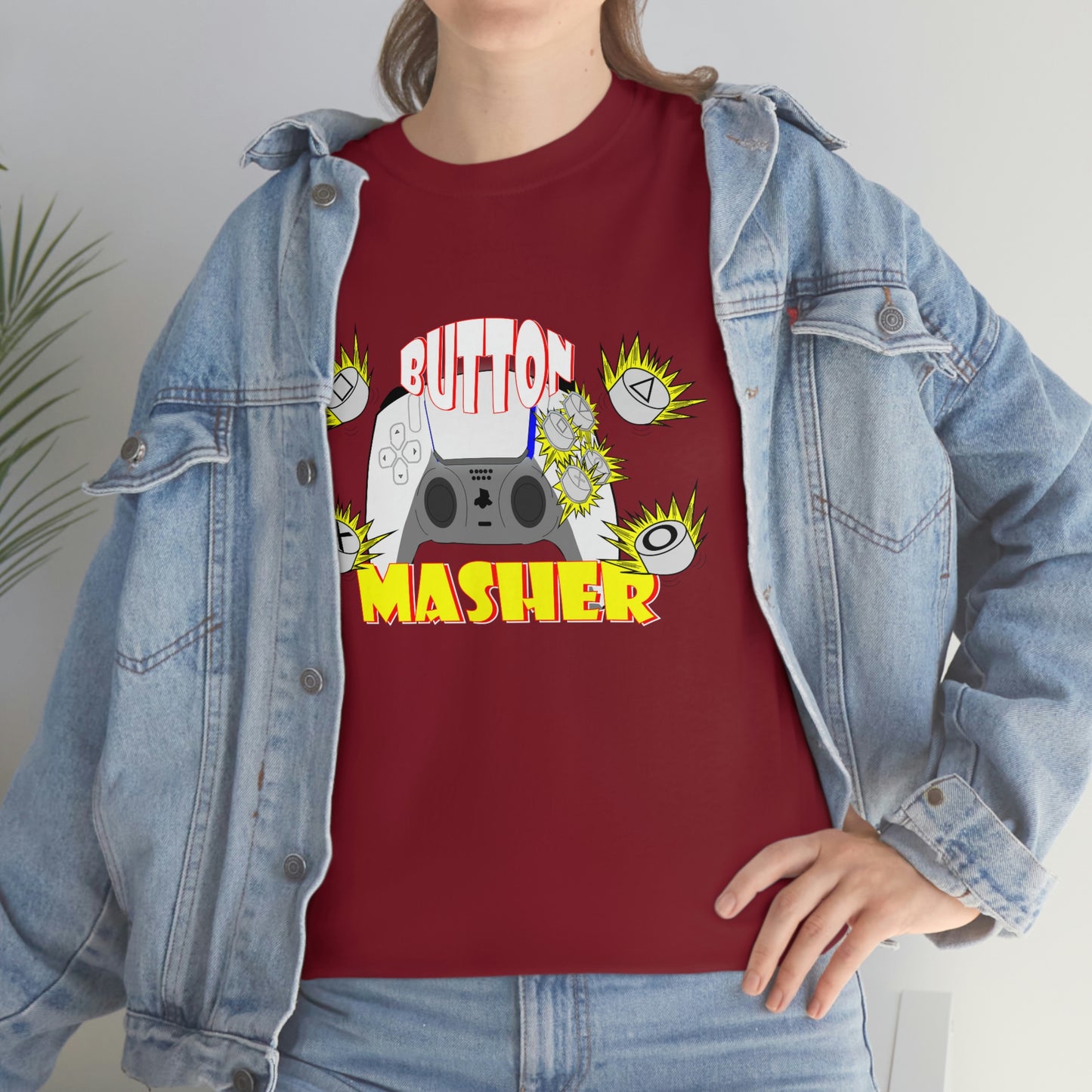 Button Masher [Ps] Unisex Heavy Cotton Tee