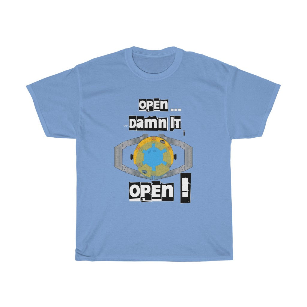 Open Damn it open!Unisex Heavy Cotton Tee