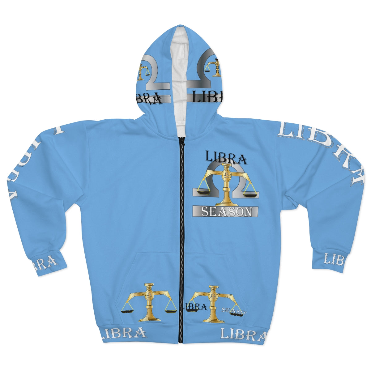 Libra AOP Unisex Zip Hoodie