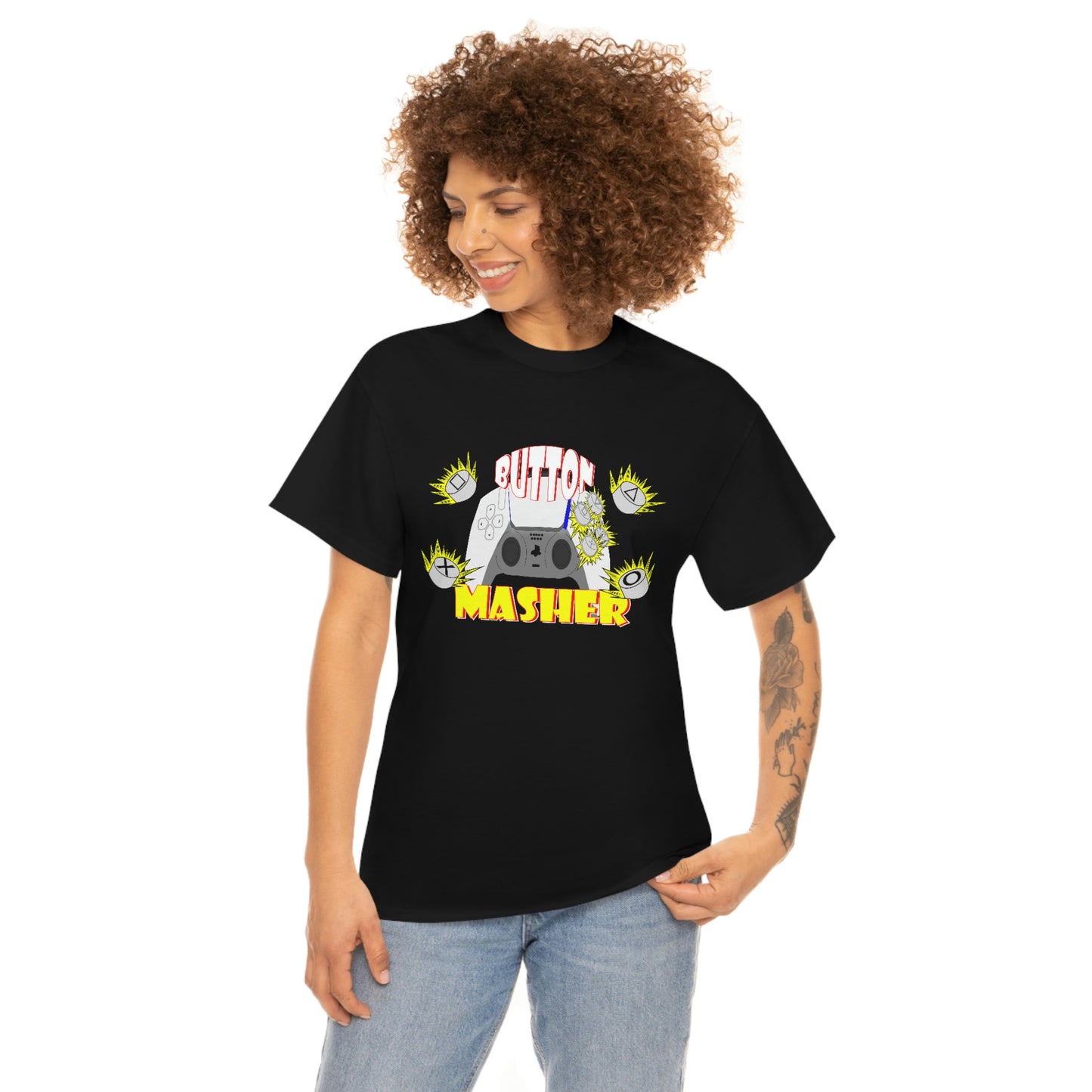 Button Masher [Ps] Unisex Heavy Cotton Tee