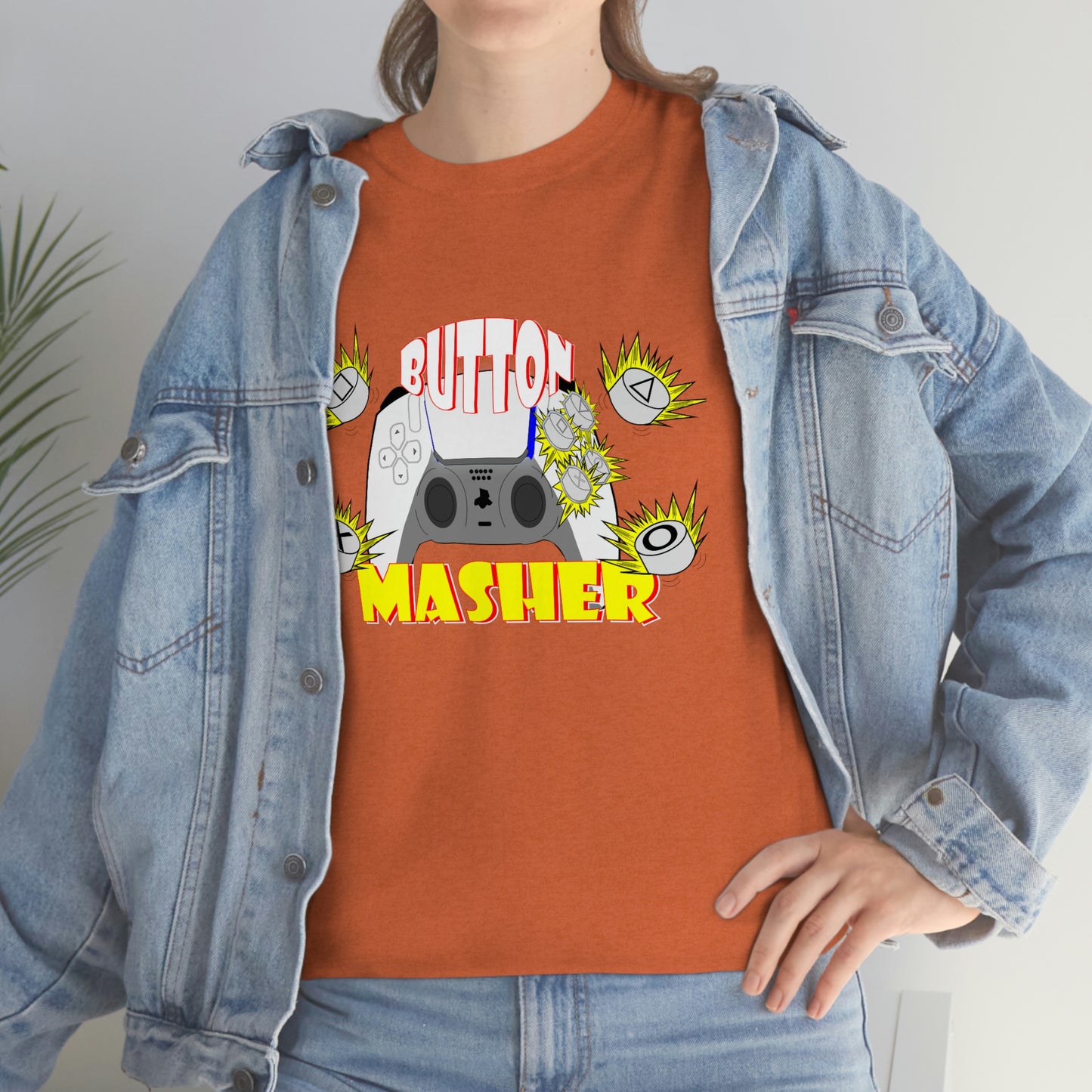 Button Masher [Ps] Unisex Heavy Cotton Tee