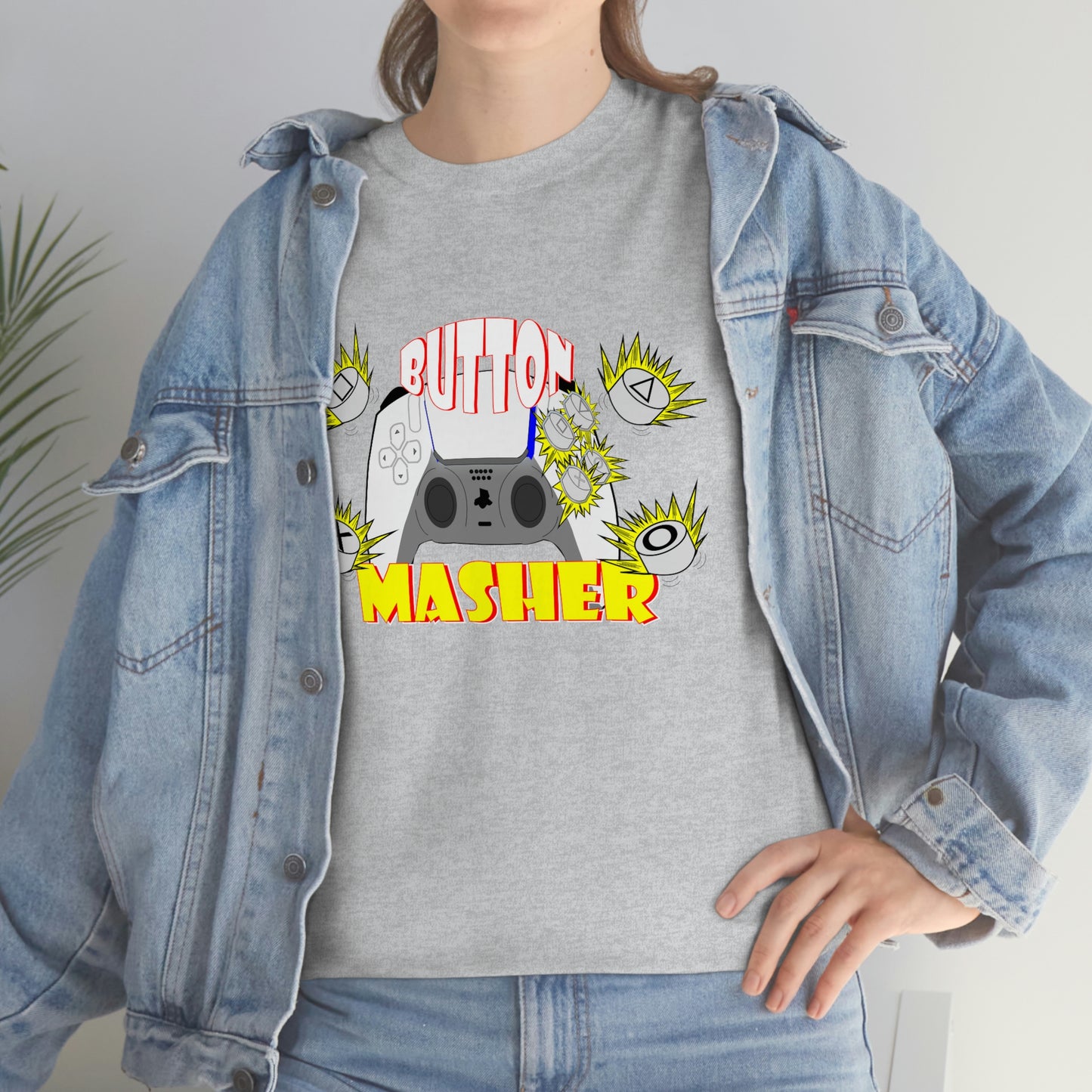 Button Masher [Ps] Unisex Heavy Cotton Tee