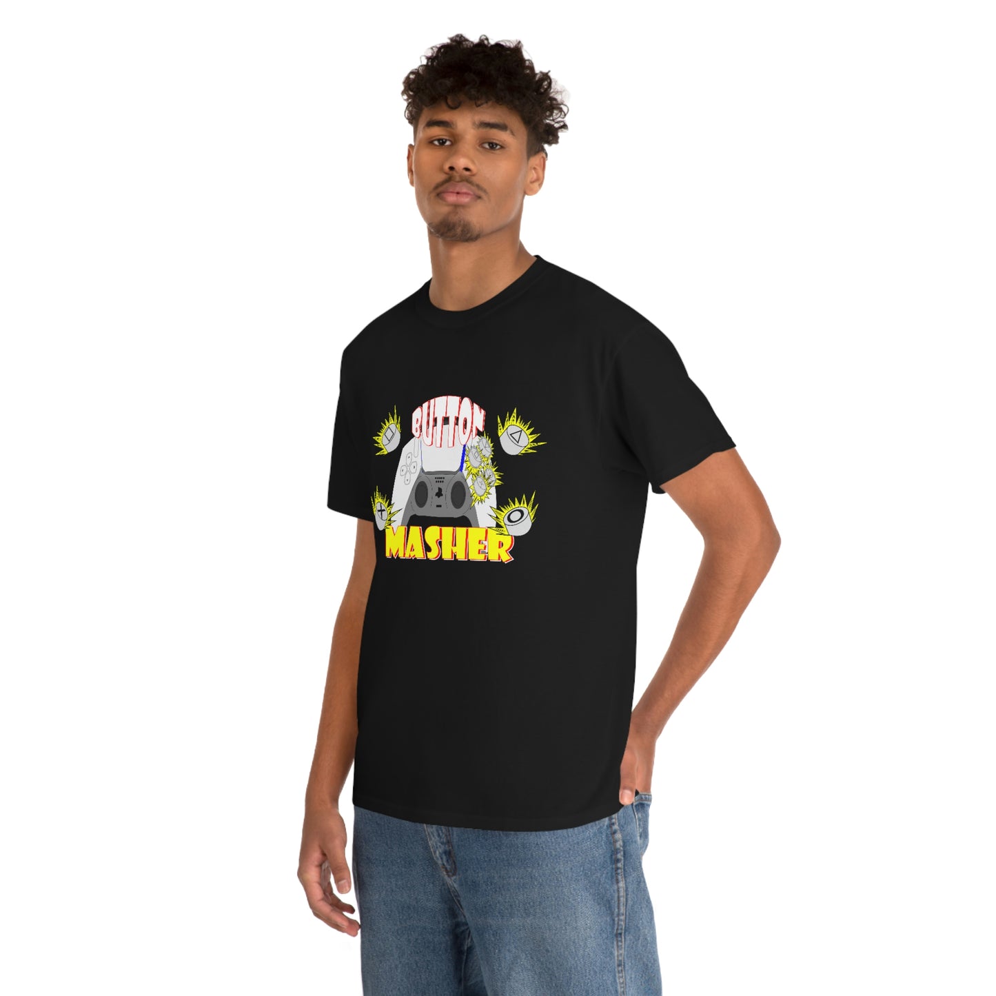 Button Masher [Ps] Unisex Heavy Cotton Tee