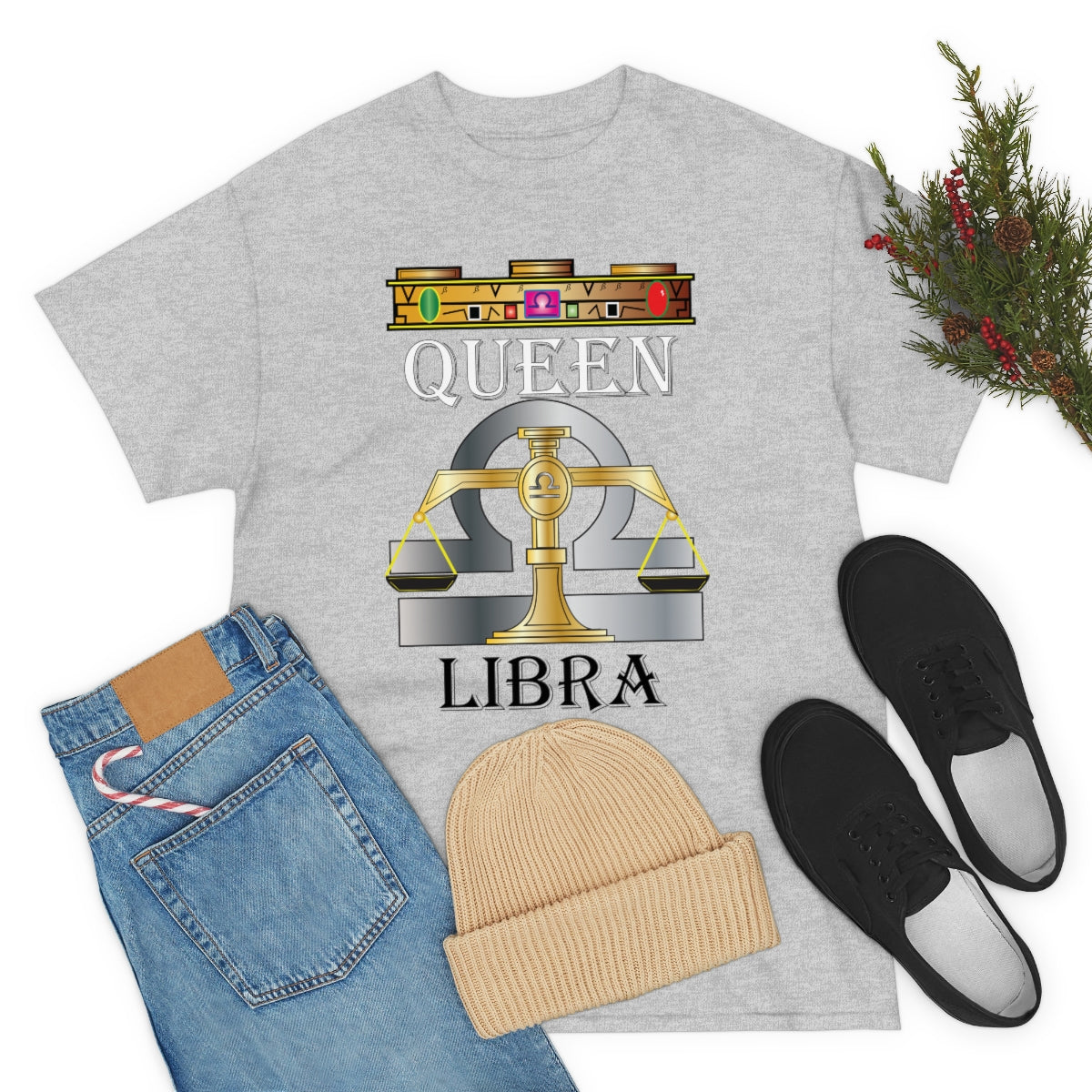 Queen Libra Unisex Heavy Cotton Tee