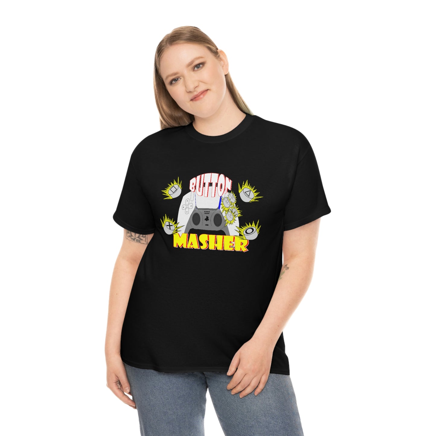 Button Masher [Ps] Unisex Heavy Cotton Tee