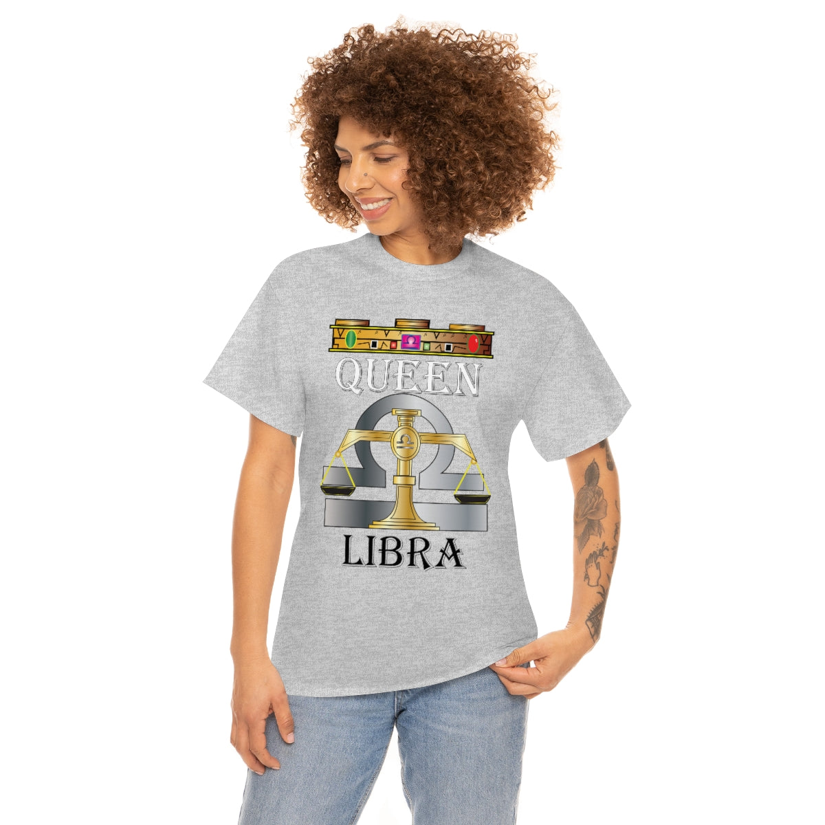 Queen Libra Unisex Heavy Cotton Tee