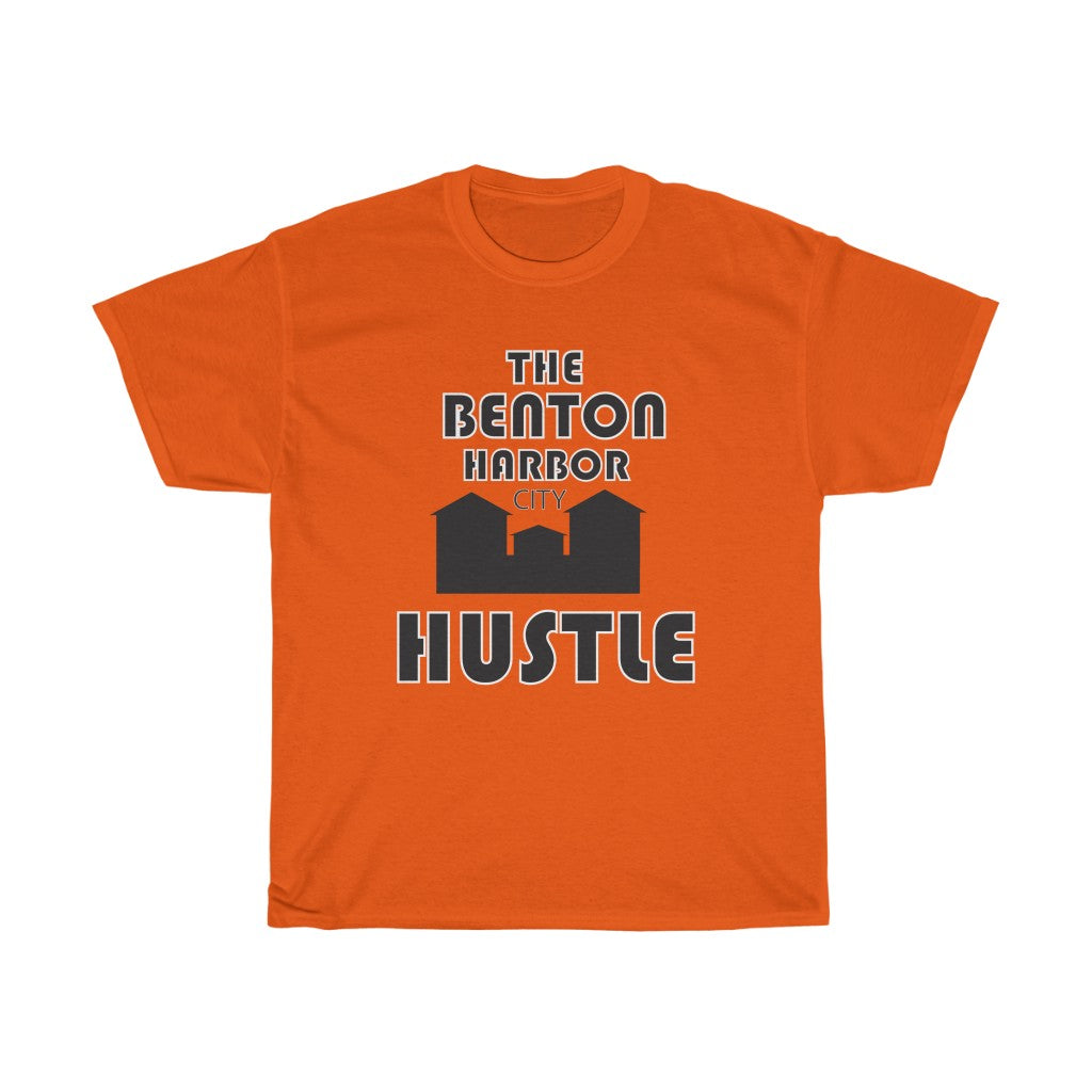 The Benton Harbor city Hustle Unisex Heavy Cotton Tee