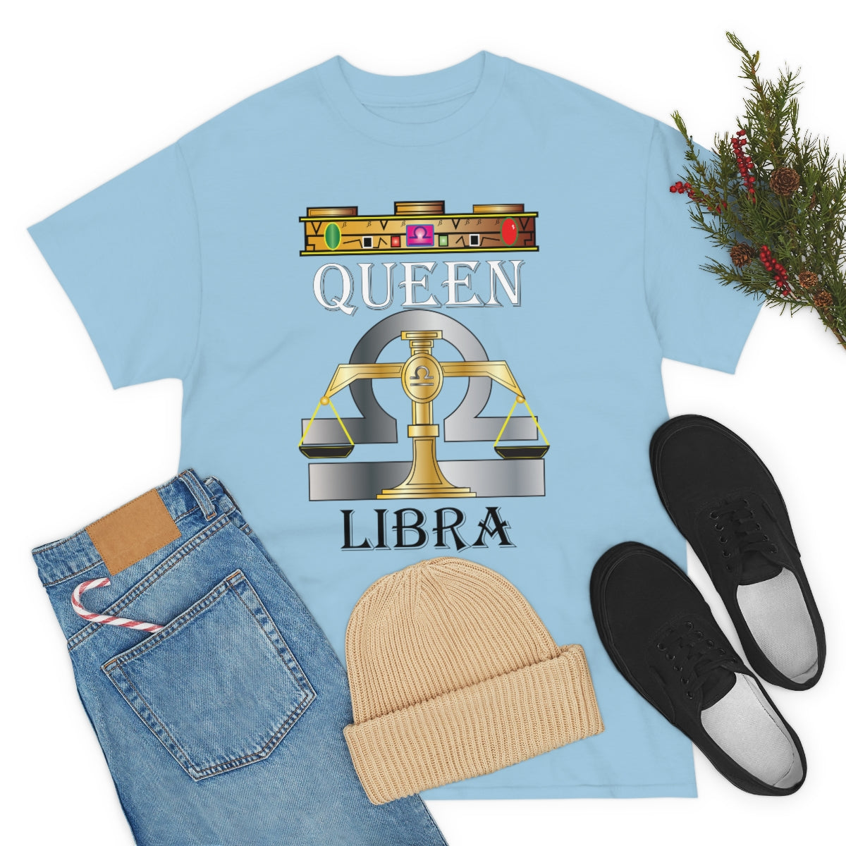 Queen Libra Unisex Heavy Cotton Tee