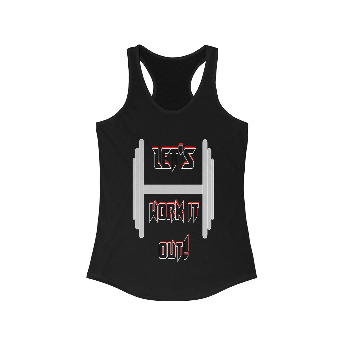 Let's work it out.Women's Ideal Racerback Tank