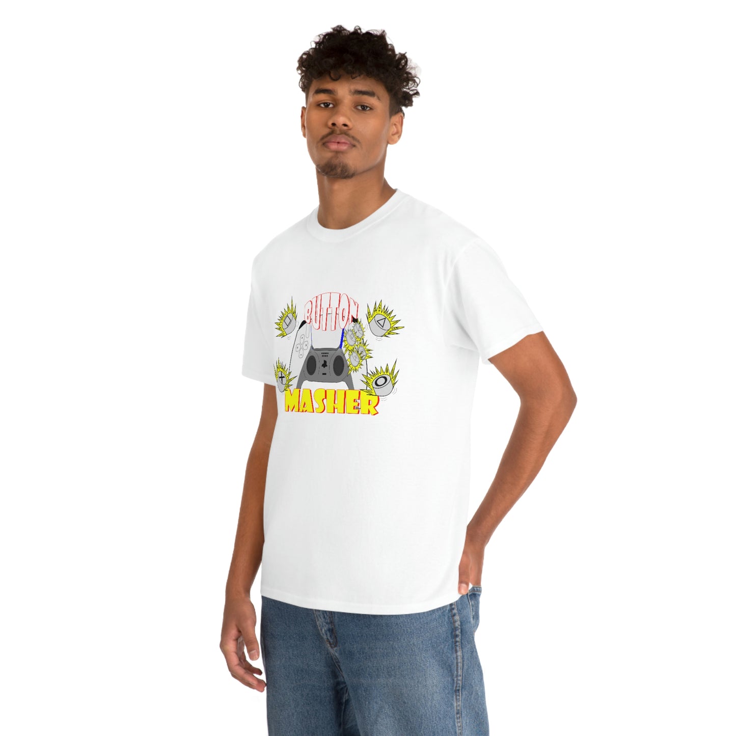 Button Masher [Ps] Unisex Heavy Cotton Tee