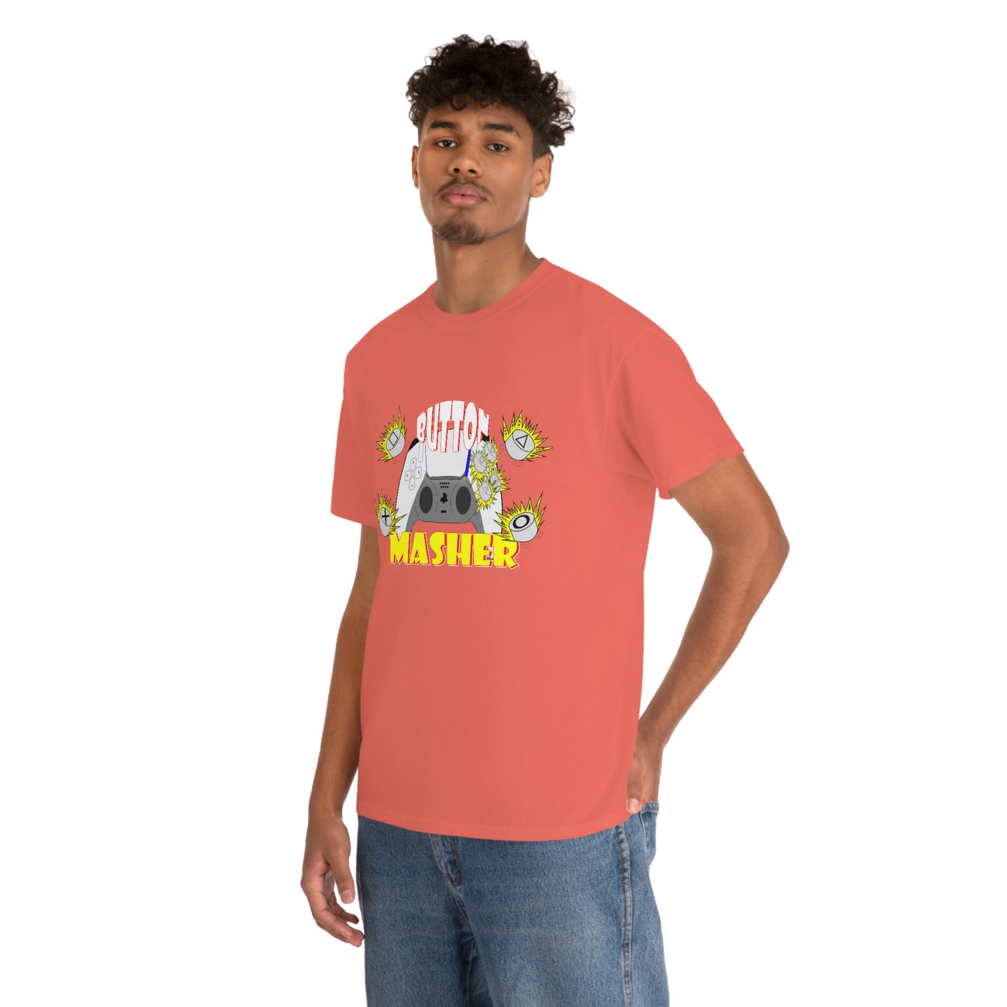 Button Masher [Ps] Unisex Heavy Cotton Tee