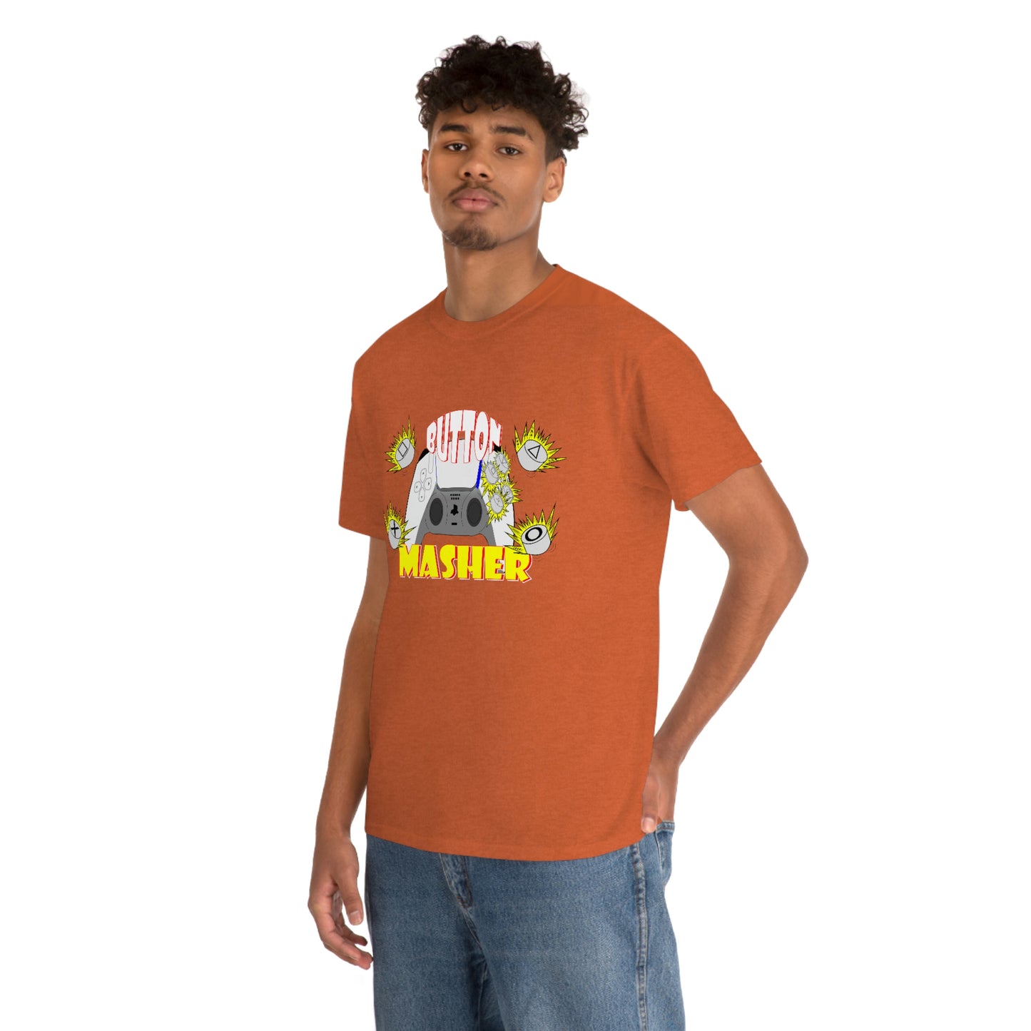 Button Masher [Ps] Unisex Heavy Cotton Tee