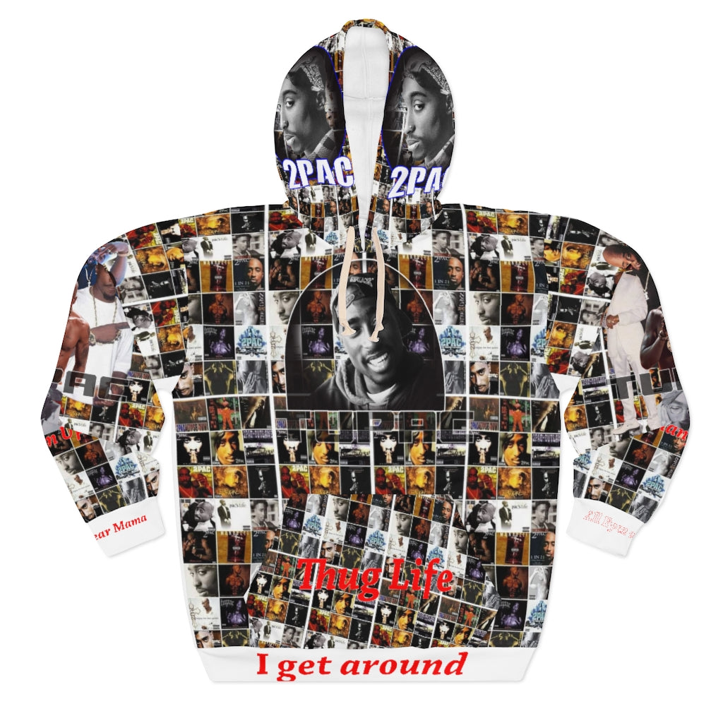 Tupac AOP Unisex Pullover Hoodie