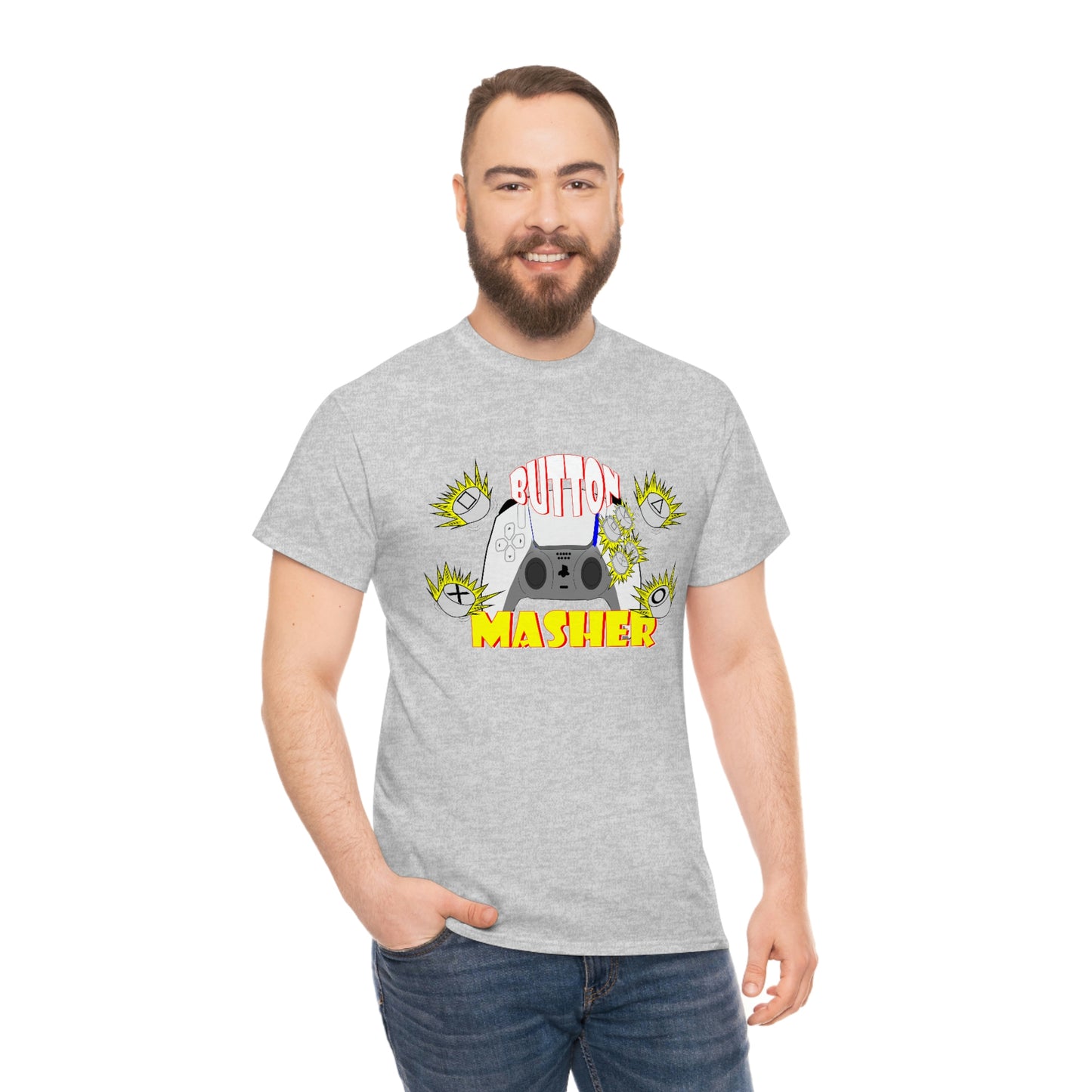 Button Masher [Ps] Unisex Heavy Cotton Tee