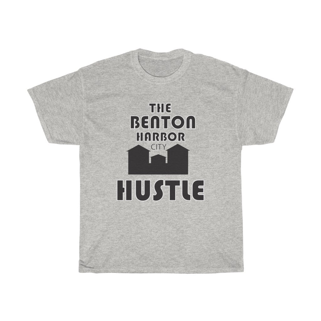 The Benton Harbor city Hustle Unisex Heavy Cotton Tee