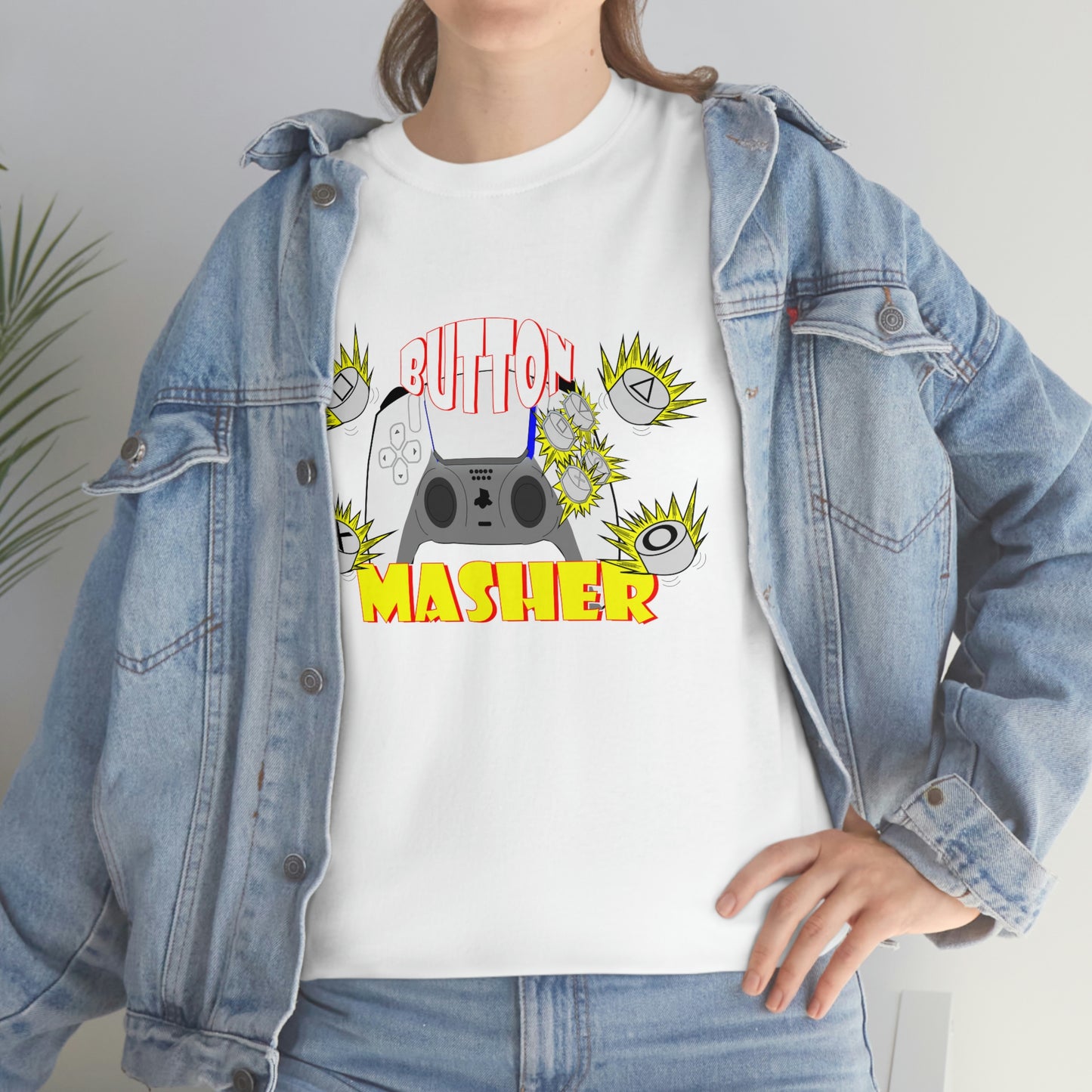Button Masher [Ps] Unisex Heavy Cotton Tee