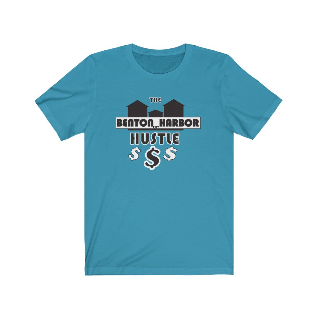 The Benton Harbor city Hustle Unisex Jersey Short Sleeve Tee