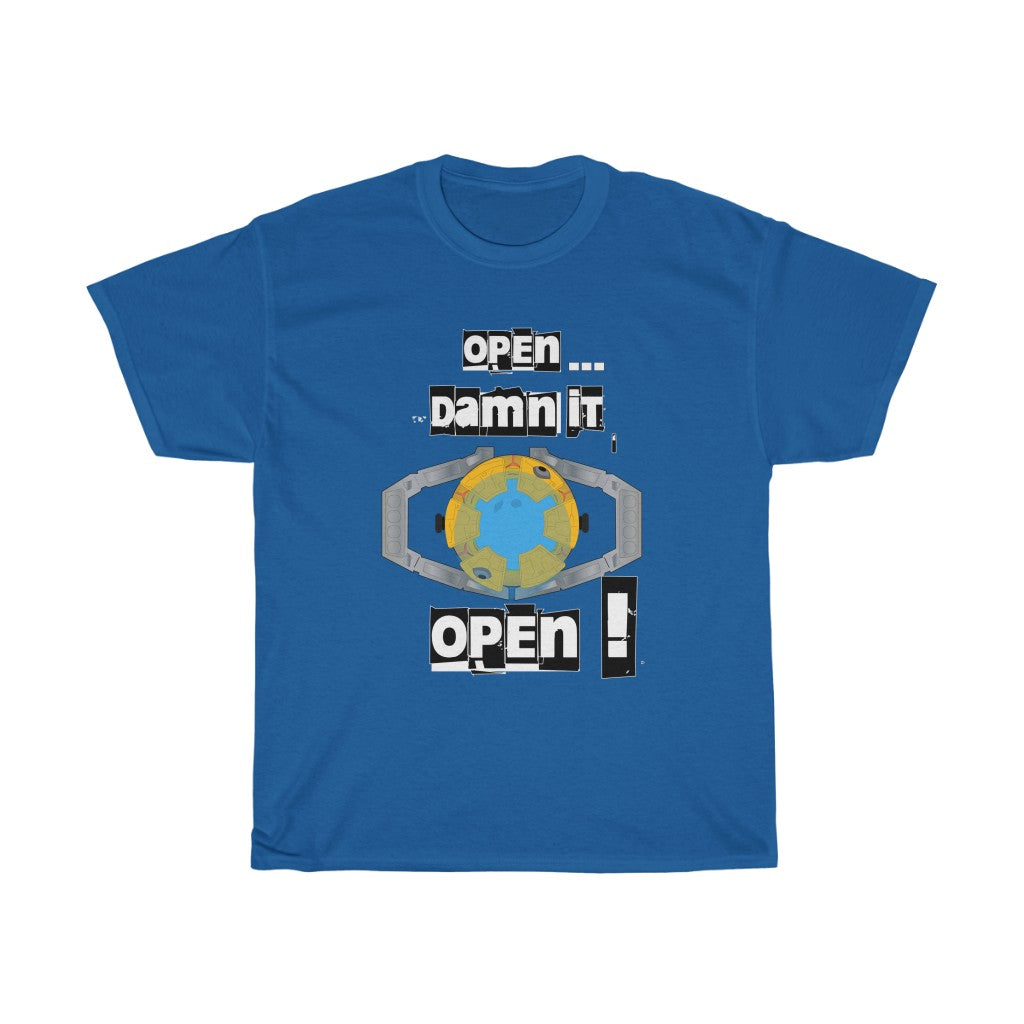 Open Damn it open!Unisex Heavy Cotton Tee