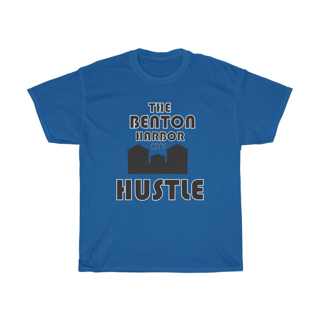 The Benton Harbor city Hustle Unisex Heavy Cotton Tee