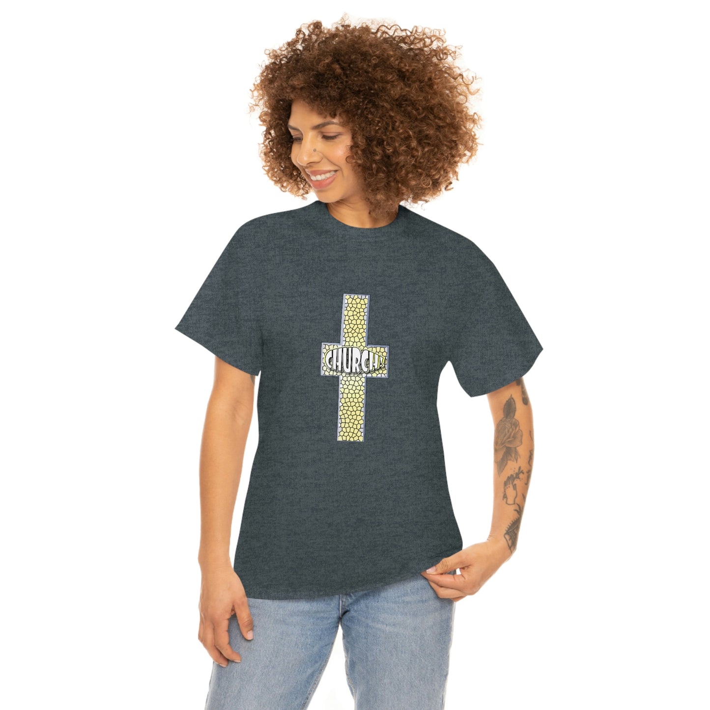 Church[cross] Unisex Heavy Cotton Tee