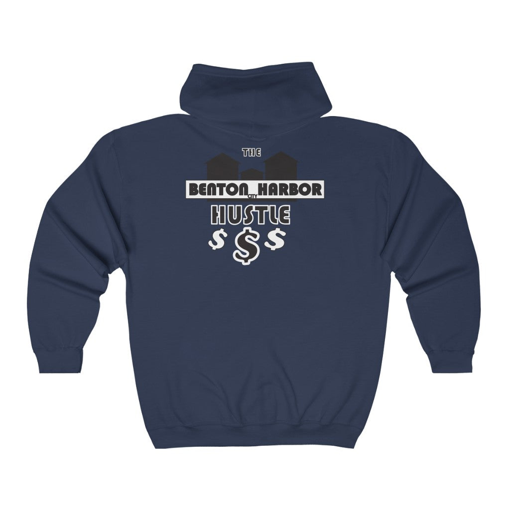 Benton harbor city hustleUnisex Heavy Blend™ Full Zip Hooded Sweatshirt