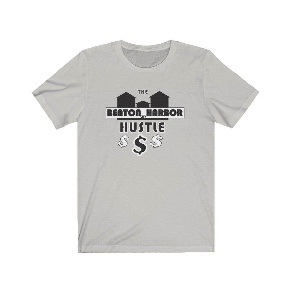 The Benton Harbor city Hustle Unisex Jersey Short Sleeve Tee