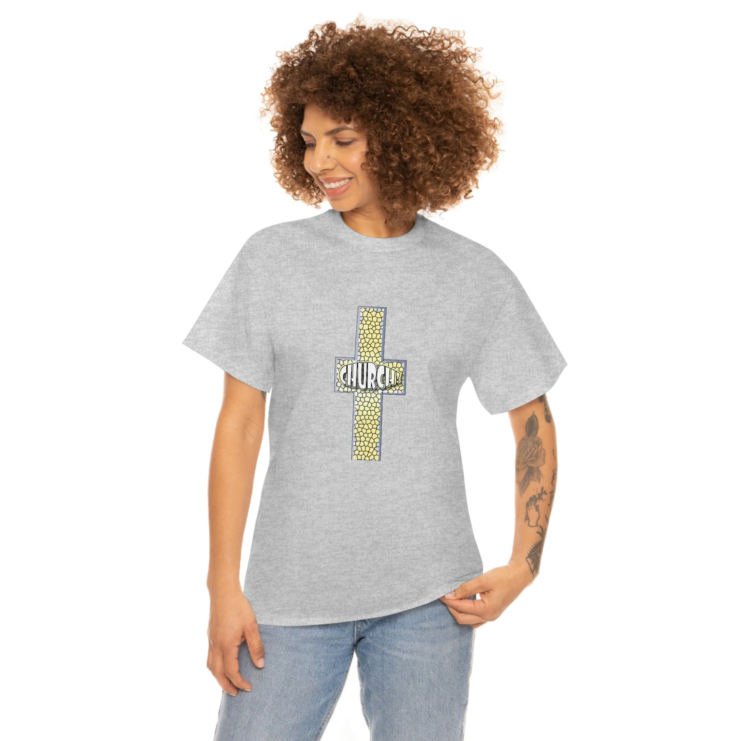 Church[cross] Unisex Heavy Cotton Tee