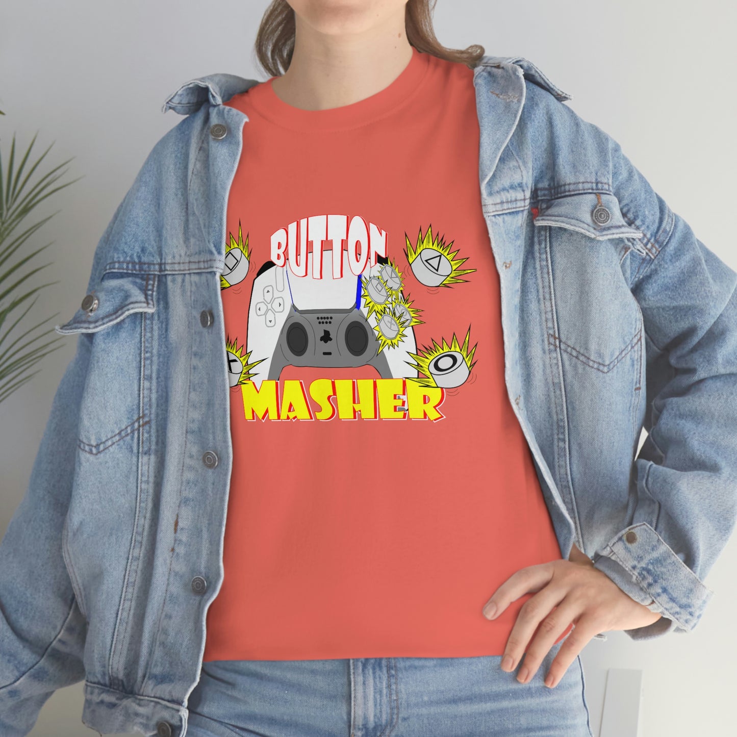 Button Masher [Ps] Unisex Heavy Cotton Tee