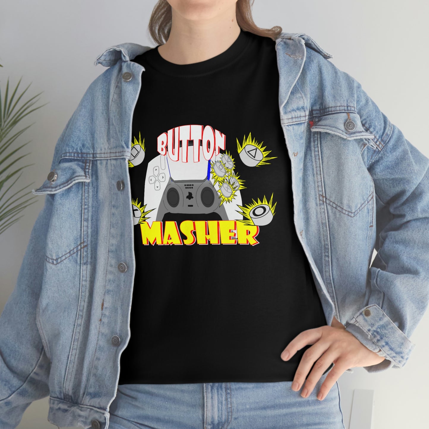 Button Masher [Ps] Unisex Heavy Cotton Tee