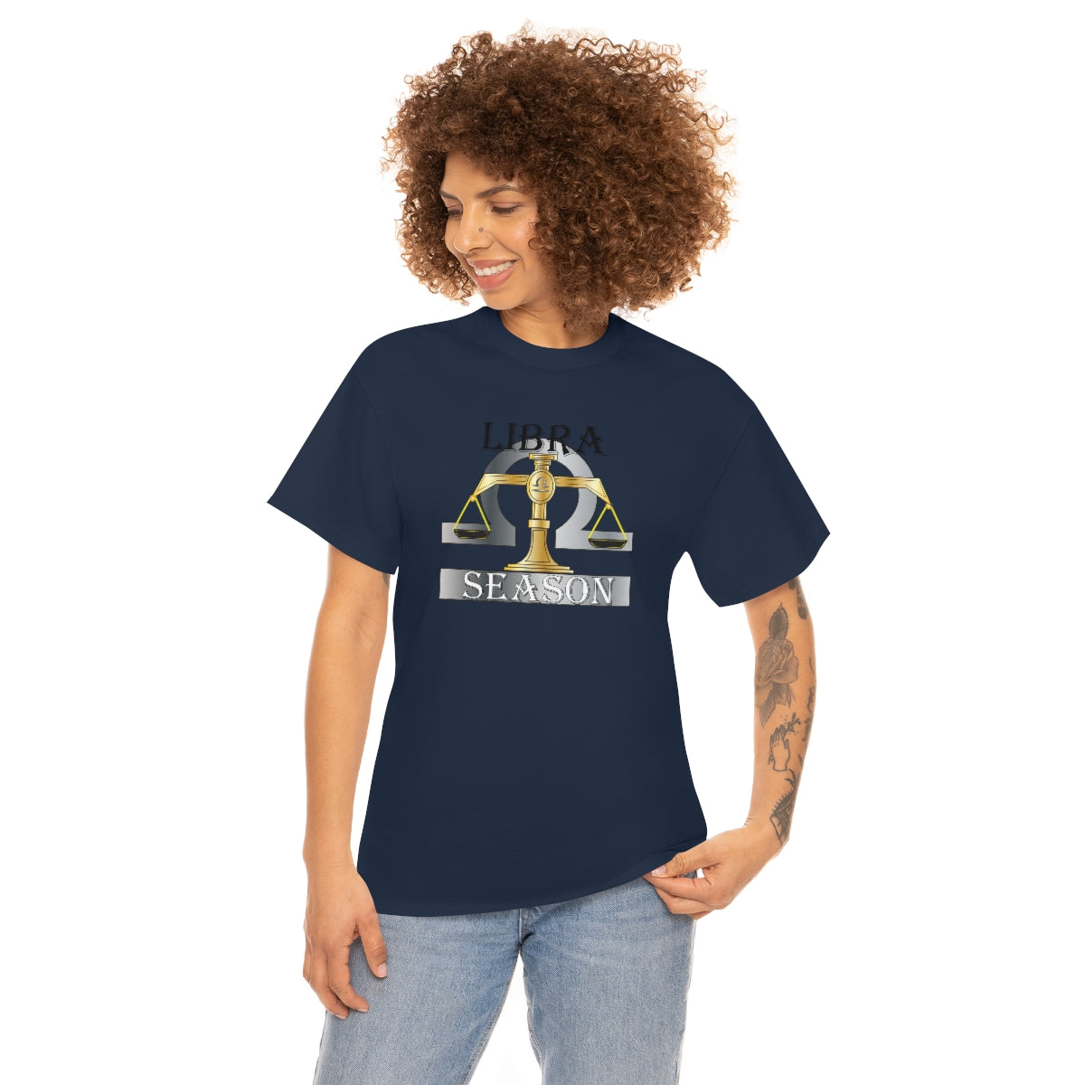 Libra season Unisex Heavy Cotton Tee