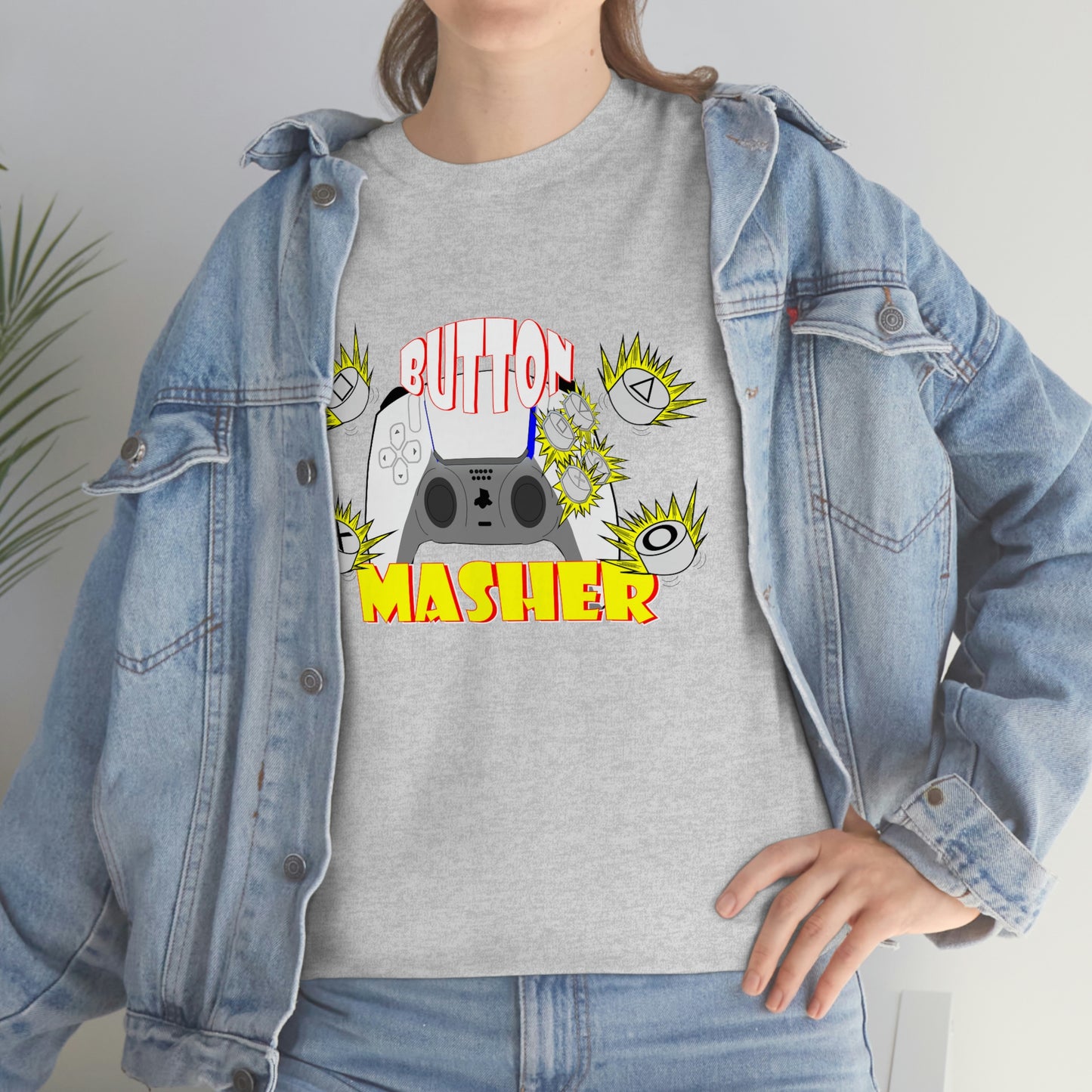 Button Masher [Ps] Unisex Heavy Cotton Tee