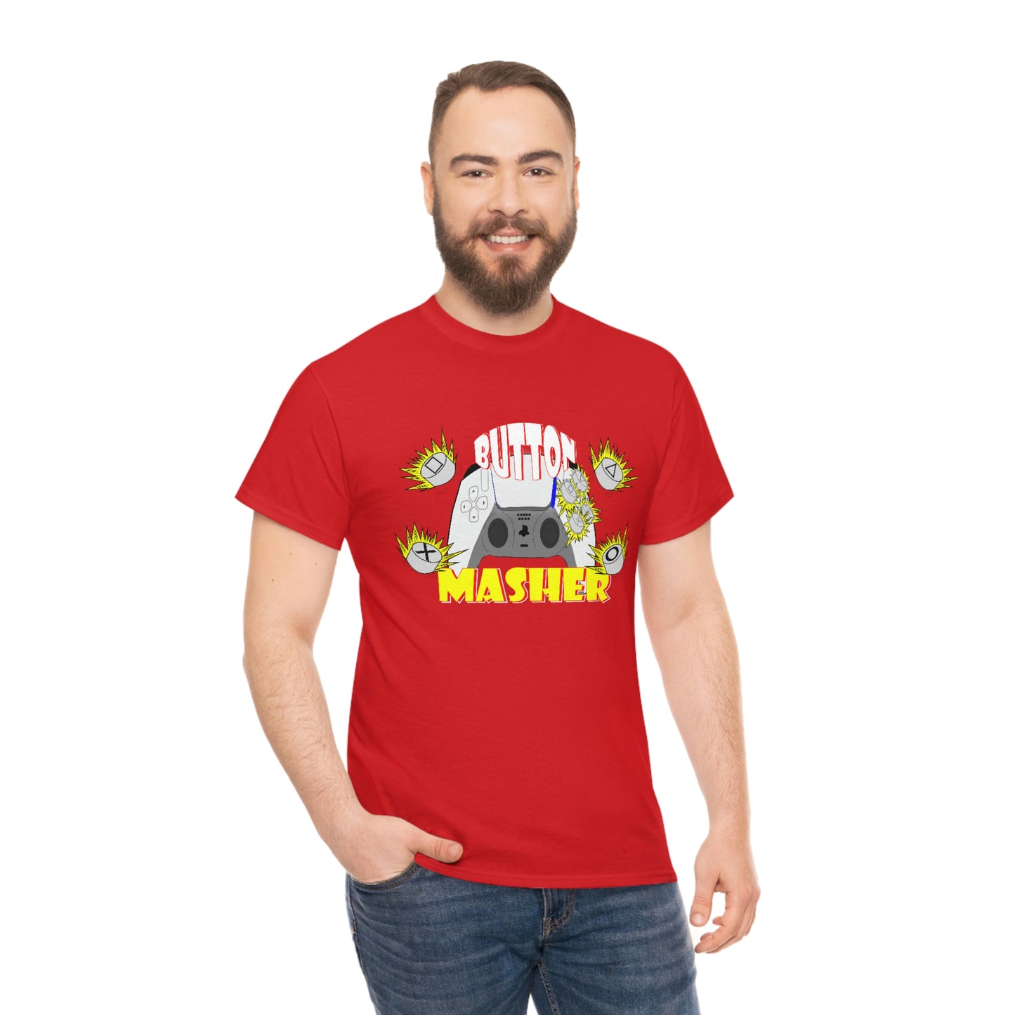 Button Masher [Ps] Unisex Heavy Cotton Tee