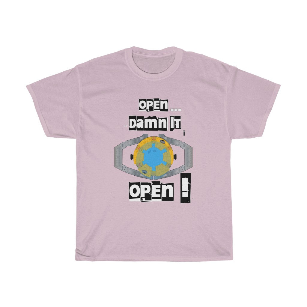 Open Damn it open!Unisex Heavy Cotton Tee