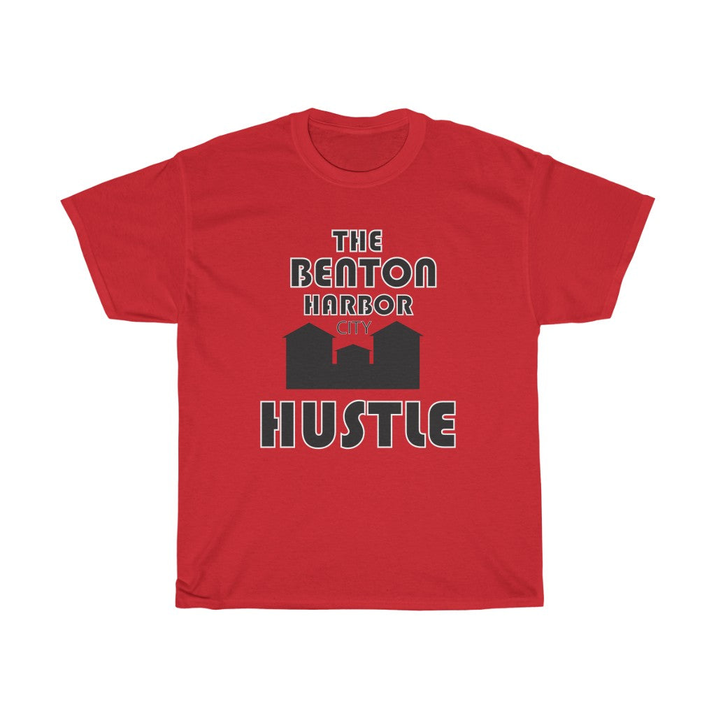 The Benton Harbor city Hustle Unisex Heavy Cotton Tee