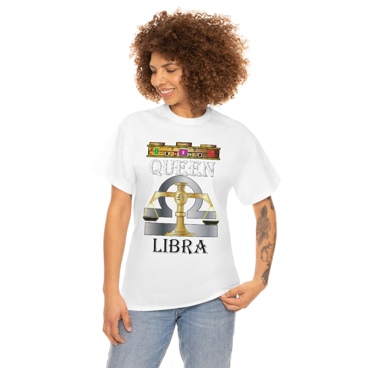 Queen Libra Unisex Heavy Cotton Tee