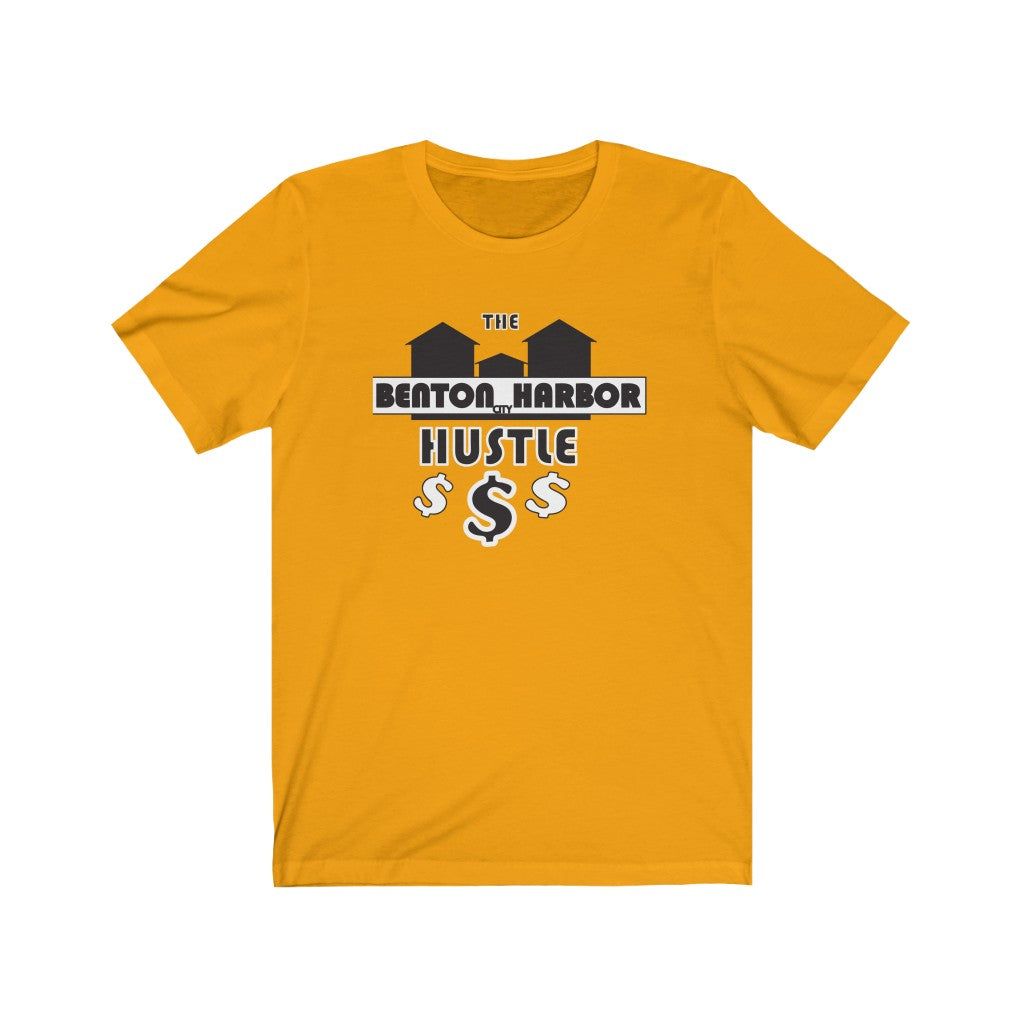 The Benton Harbor city Hustle Unisex Jersey Short Sleeve Tee