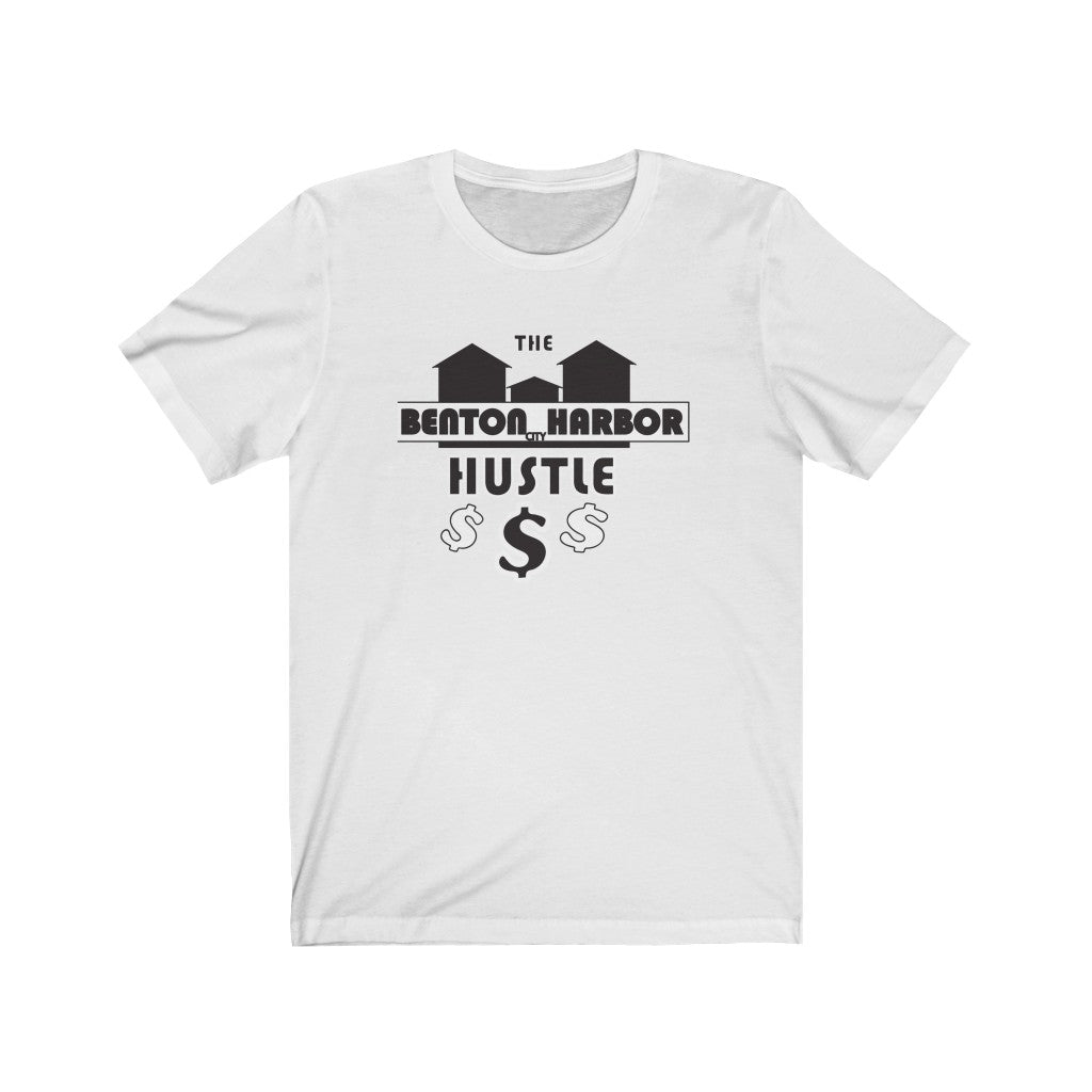 The Benton Harbor city Hustle Unisex Jersey Short Sleeve Tee