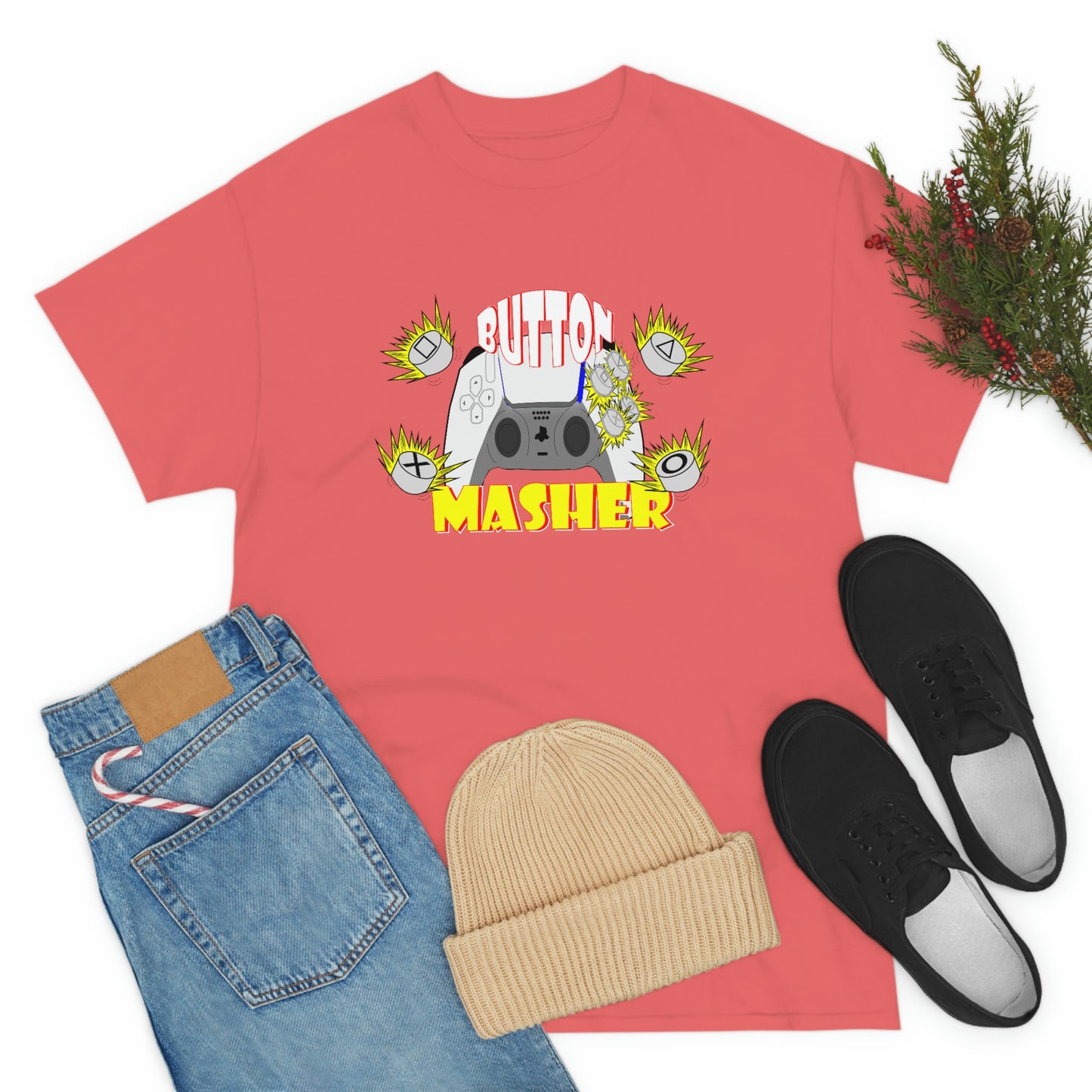 Button Masher [Ps] Unisex Heavy Cotton Tee
